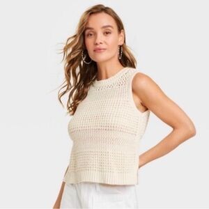 Sleeveless Knit Sweater Top